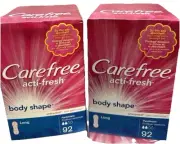 carefree acti-fresh long unscented 184 total pantiliners