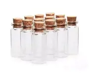24pcs 10ml Clear Glass Jars Bottles with Cork Stoppers, Glass Bottles for Dec...