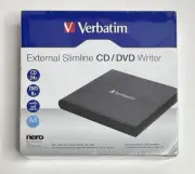 Verbatim External Slimline CD/DVD Writer USB 2.0 - Black