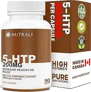 New MAX POTENCY 5htp 200mg Capsules, Helps Improved Mood. Stress Relief, Brain Function, Better Sleep, 5-HTP Supplement for Women and Men Increases Energy, Non-GMO, Vegan, Gluten Free. 90 Capsules.
