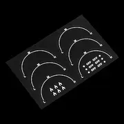 HALLMERS 6 L-M-H Line Top Half Turn Marker Clockwise Dial Hob Decal Control Panel Labels (White Print Clear Adhesive) Replacement Oven Sticker Sticker Electric Cooktop Gas Burner Knob for Kitchenaid
