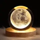 Unique Moon 3D Crystal Ball Lamp
