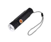 Portable LED Flashlight Waterproof Torch with Green Laser for Camping Emergency Outdoor