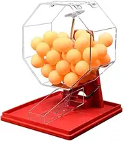 Manual Lottery Machine Bingo Game Set Acrylic Bingo Cage Holds 50 Balls for Entertainment Venues Shopping Malls Large Groups Parties