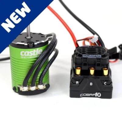 Castle Creations Cobra 10 6S Max 25.2V ESC w/1410-3800Kv Brushless Motor Combo