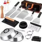 18Pcs Griddle Accessories Set, Joyfair Stainless Steel Flat Top Grill Spatula Ki