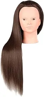 Generic Hair Training Head, Mannequin Doll Head, Mannequin Mannequin Head, Long Hair for Cosmetology School Students, Brown without Makeup