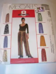 WOMENS UNCUT MCCALLS 9307 Sewing Pattern KNIT PULL ON SKIRT PANTS SIZE XS S M