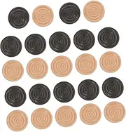 ifundom Sturdy Wooden Chess Pieces Only 24pcs Set Round Threaded for for Checkers Chess Backgammon Great for Gamers