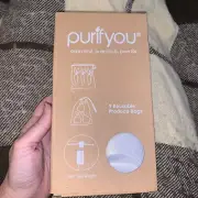 purifyou Reusable Produce Bags Washable Mesh Set 9 Grocery with Drawstring New