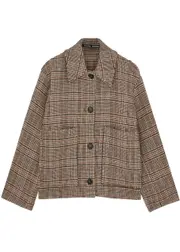 Kassl Editions Checked Wool-blend Jacket - Beige - 38 (UK 10 / S) 38 (UK 10 / S)