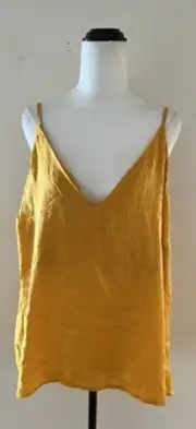NWT ATMOS & HERE Mustard V Back Singlet Top Size 22