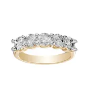 Bevilles 5 Stone Ring with 1.50ct of Diamonds in 9kt Yellow Gold
