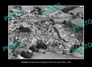 OLD POSTCARD SIZE PHOTO BLANDFORD FORUM DORSET ENGLAND, AERIAL VIEW TOWN 1953 1