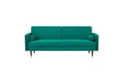 Livia 3 Seater Sofa Bed Fabric Uplholstered Lounge Couch - Green