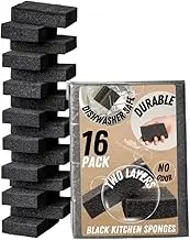 Mustache Dad Black sponges for Dishes 16 Pack