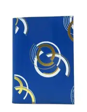 Metropolis Graphic Image 7" Refillable Notebook Leather Cover Spiral Insert Blue