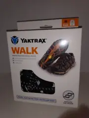Yaktrax Walk Winter Traction Cleats Spikeless Coiled for Snow Black, size Medium