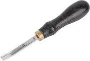 Leather Edger, Leather Edge Creaser Craft Tools Wide Shovel Thin Knife Black Handle Craft Tool for DIY, Leathercraft Accessories (6mm)