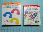 Kid Made Modern Brand: Space Canvas Kit & Rainbow Crayons - New & Free Shipping
