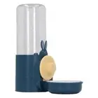 Automatic Water Dispenser 500ml Hanging Cage Dog Water Feeder Dark Blue.
