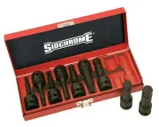 Sidchrome IN-HEX A/F IMPACT SOCKET SET XS4H09T 9Pcs 1/2" Drive *Aust Brand