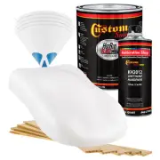 Arctic White Hot Rod Flatz Flat Matte Satin Urethane Auto Car Paint, Gallon Kit