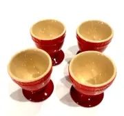Chasseur La Cuisson Egg Cup 4-Piece Set Red Home Kitchenware Tools Durable New