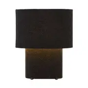 Vancity Nubby Textured Black Boucle Fabric Table Lamp