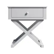 Hakone White Bedside Table with 1 Drawer