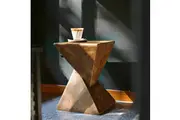 Vibe Geeks Concrete Accent Nordic Sofa Side End Table Pedestal