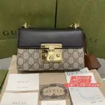 免運 GUCCI 古馳 GG PADLOCK 409487 肩背包 鎖頭包 斜背包 鏈條包 男女款 實拍