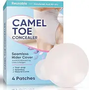 rubvil Camel Toe Concealer, Seamless Camel Toe Hider, Reusable Silicone Camel Toe Cover for Leggings and Swimwear, Regain Confident, Blue