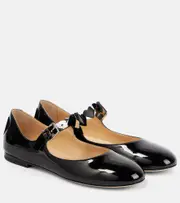 [Mach & Mach] Mach & Mach Special Heart patent leather ballet flats AU 9 black