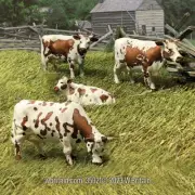 W.Britain 35021 Brown Randall Lineback Cows - Four cows in a box (Britains)