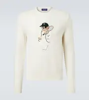 [Ralph Lauren Purple Label] Ralph Lauren Purple Label Polo Bear cashmere sweater AU 93 white
