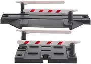 2pcs Train Track Accessories Railway Track Expansion Railway Stations Railway Road Block Railway Expansion DIY Railing Barrier Plastic Train Barricade