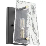 Quorum International 537-1-69 Tioga Wall Sconce Noir with Aged Brass