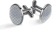 [Generic] Men's Cufflinks, Chinese Blue and White Porcelain Pattern Cuff Links for Men, Classic Cufflinks Black for Suit Shirt Wedding Business Birthday Jewelry Gift