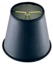 5 x 4 inch Solid Smooth Burlap Fabric Chandelier Drum Bell Shade, Black
