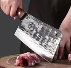 Handmade Cleaver Knife Forged Steel Wood Handle Butcher Slicing Bone Chopping 7"