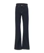 Embossed Patch Denim Jeans 26,27,28,29,30,31 Black