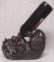 Wine Bottle Holder and/or Decorative Sculpture Animal Jungle African Lion NEW