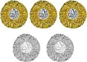 Healeved Aluminum Foil Insulated Hair Cap 5 Pack Thermal Hair Cap Dye Perms Deep Conditioning Reusable Easy to Clean