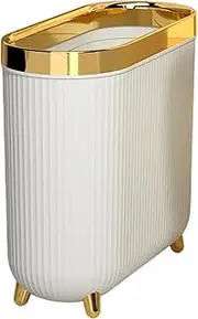 Slim Bathroom Trash Can | Toilet Paper Garbage Can - with Lid Bathroom Paper Trash Can, Small Toilet Waste Basket for Efficient Space-Saving