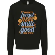 Wear Your Smile Feel Good Happy Joy Love Mens Sweatshirt Jumper