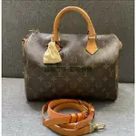 二手精品 LV 路易威登 SPEEDY BANDOULIERE 30 手提包 肩背包 枕頭包 波士頓包 M41112