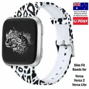 Slim Patterned Silicone Watch Strap Wrist Band For Fitbit Versa / Versa 2 / Lite