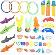 1Set Pool Diving Underwater Swimming Fun for Includes Octopuses Dive Rings Sea Creatures Safe for Boys for Summer Pool Activities