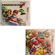 Mario Kart 7 & Super Smash Bros. 3DS Brand New Game Special Bundle (Multiplayer)
